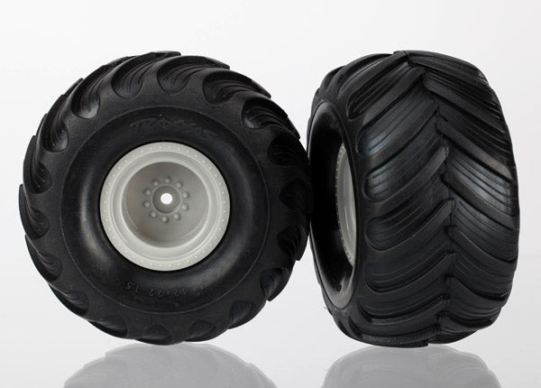Traxxas 7265 — Traxxas 7265 Deep Dish 2.2" Gray Wheels & Terra Groove Tires (2)