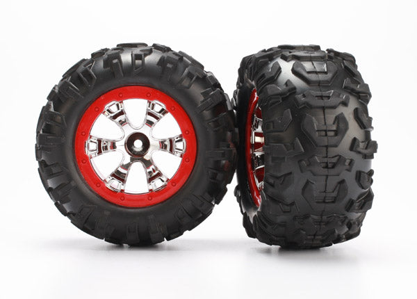 Traxxas 7272 — Traxxas 7272 Geode 2.2" Red Wheels w/ Canyon AT Tires (2)