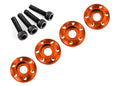 Traxxas 7668X — Traxxas 7668X LaTrax Orange Aluminum Wheel Nut Washers (4)