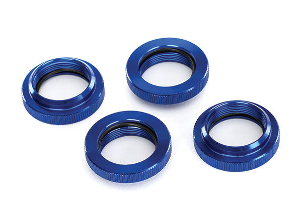 Traxxas 7767 — Traxxas 7767 Blue Aluminum GTX Shock Spring Retainers (4)