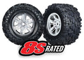 Traxxas 7772R — Traxxas 7772R X-Maxx Chrome Wheels w/ Maxx AT Tires (2)