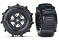 Traxxas 7773 — Traxxas 7773 X-Maxx Black Wheels w/ Paddle Tires (2)