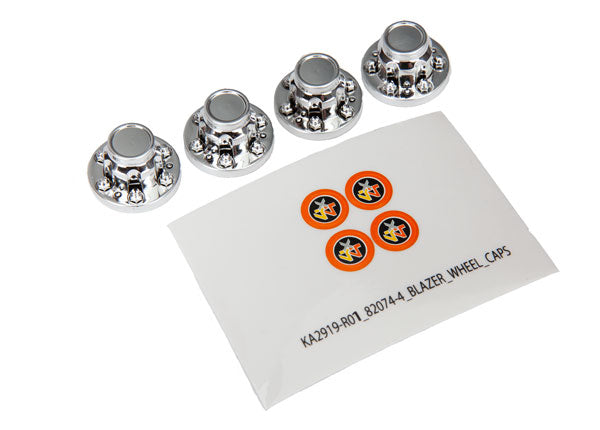 Traxxas 8164 — Traxxas 8164 Chrome Wheel Center Caps (4)