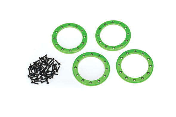 Traxxas 8168G — Traxxas 8168G 2.2" Green Aluminum Beadlock Rings w/ Screws (4)