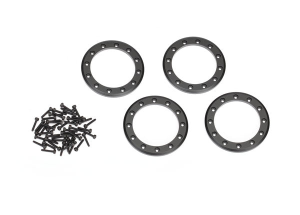 Traxxas 8168T — Traxxas 8168T 2.2" Black Aluminum Beadlock Rings w/ Screws (4)