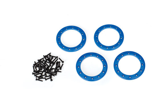 Traxxas 8169X — Traxxas 8169X 1.9" Blue Aluminum Beadlock Rings w/ Screws (4)