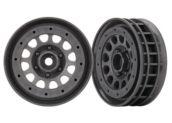 Traxxas 8173A — Traxxas 8173A 1.9" Charcoal Gray Beadlock Method Wheels (2)
