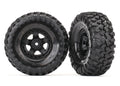 Traxxas 8179 — Traxxas 8179 1.9" Black TRX-4 Sport Wheels w/ Canyon Trail Tires (2)