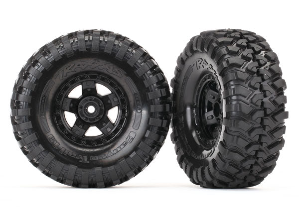 Traxxas 8179 — Traxxas 8179 1.9" Black TRX-4 Sport Wheels w/ Canyon Trail Tires (2)