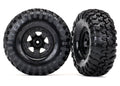 Traxxas 8181 — Traxxas 8181 2.2" Black TRX-4 Sport Wheels w/ Canyon Trail Tires (2)