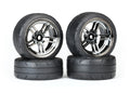 Traxxas 8375 — Traxxas 8375 1.9" Black Chrome Wheels & Response Tires (4)