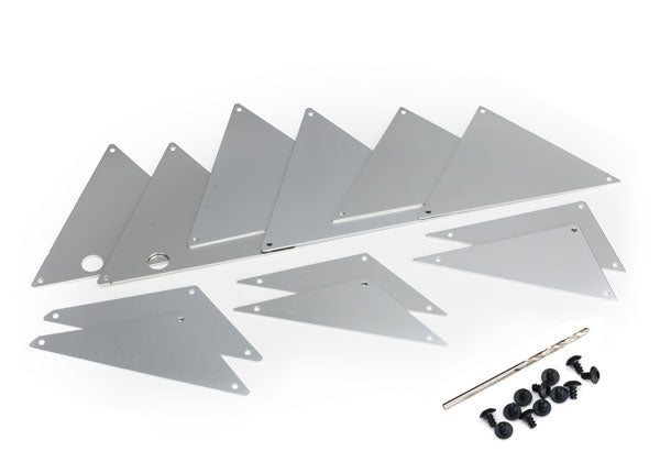 Traxxas 8434A — Traxxas 8434A UDR Silver Aluminum Tube Chassis Inner Panel Set