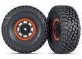 Traxxas 8472 — Traxxas 8472 Desert Racer Black & Orange Wheels w/ BFG Tires (2)