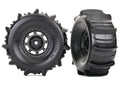 Traxxas 8475 — Traxxas 8475 Desert Racer Black Wheels w/ Paddle Tires (2)