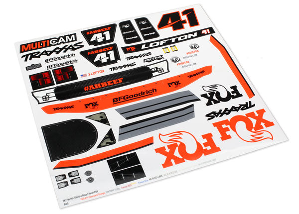 Traxxas 8515 — Traxxas 8515 Unlimited Desert Racer Fox Decals